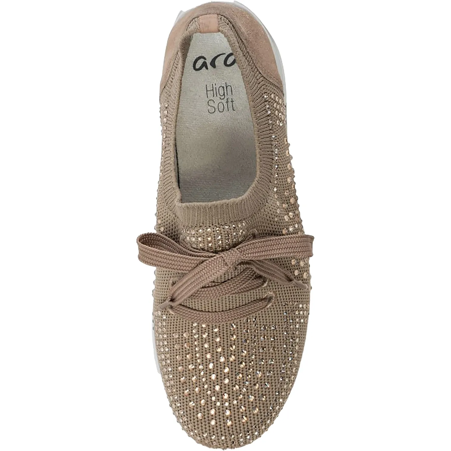 Women's Ara Shoes Lisbon Lace Sand Wovenstretch With Sparkle