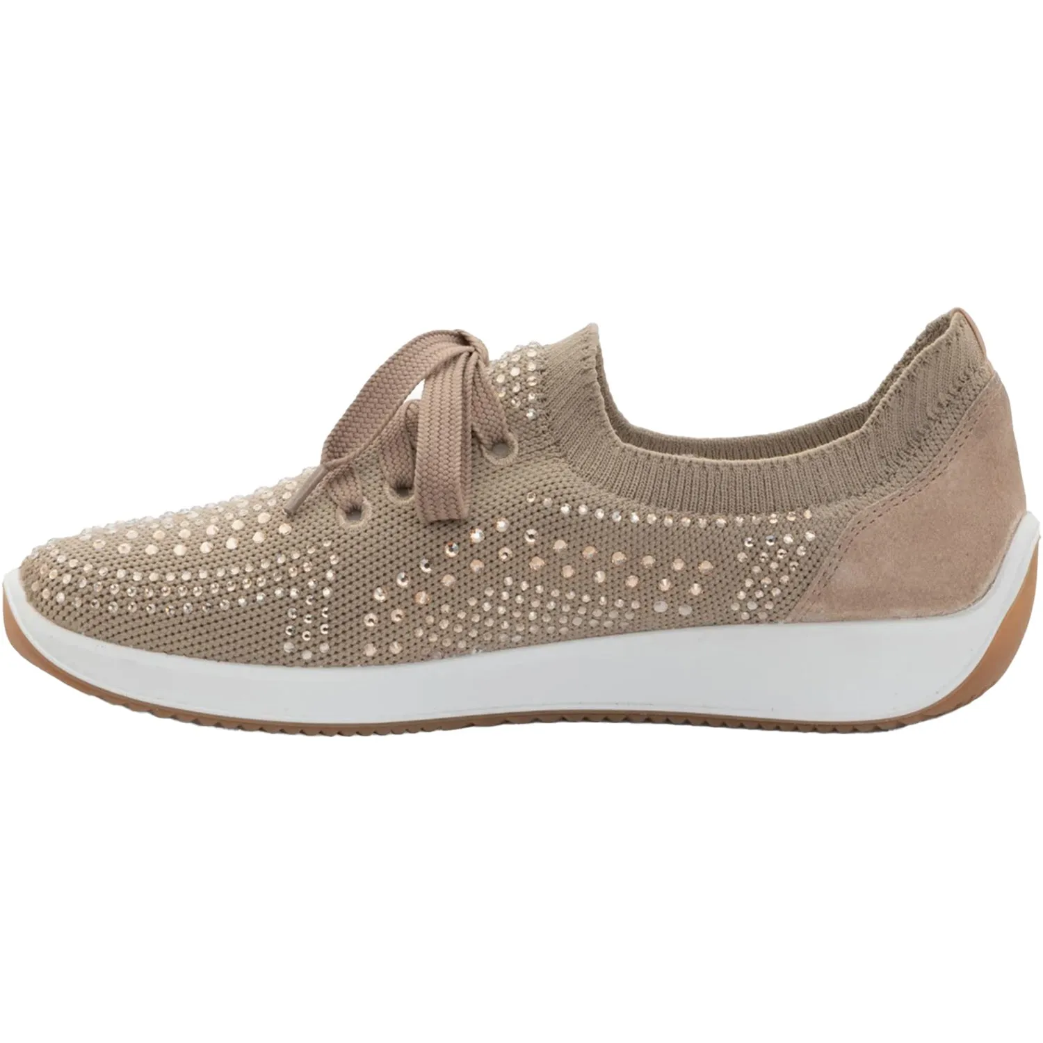 Women's Ara Shoes Lisbon Lace Sand Wovenstretch With Sparkle