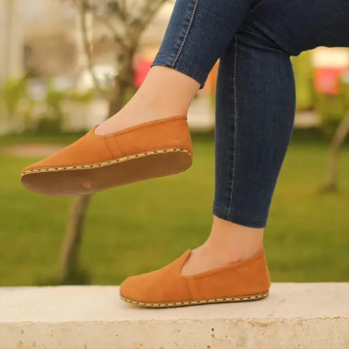 Women's Barefoot Grounding Shoes - Nubuck Orange