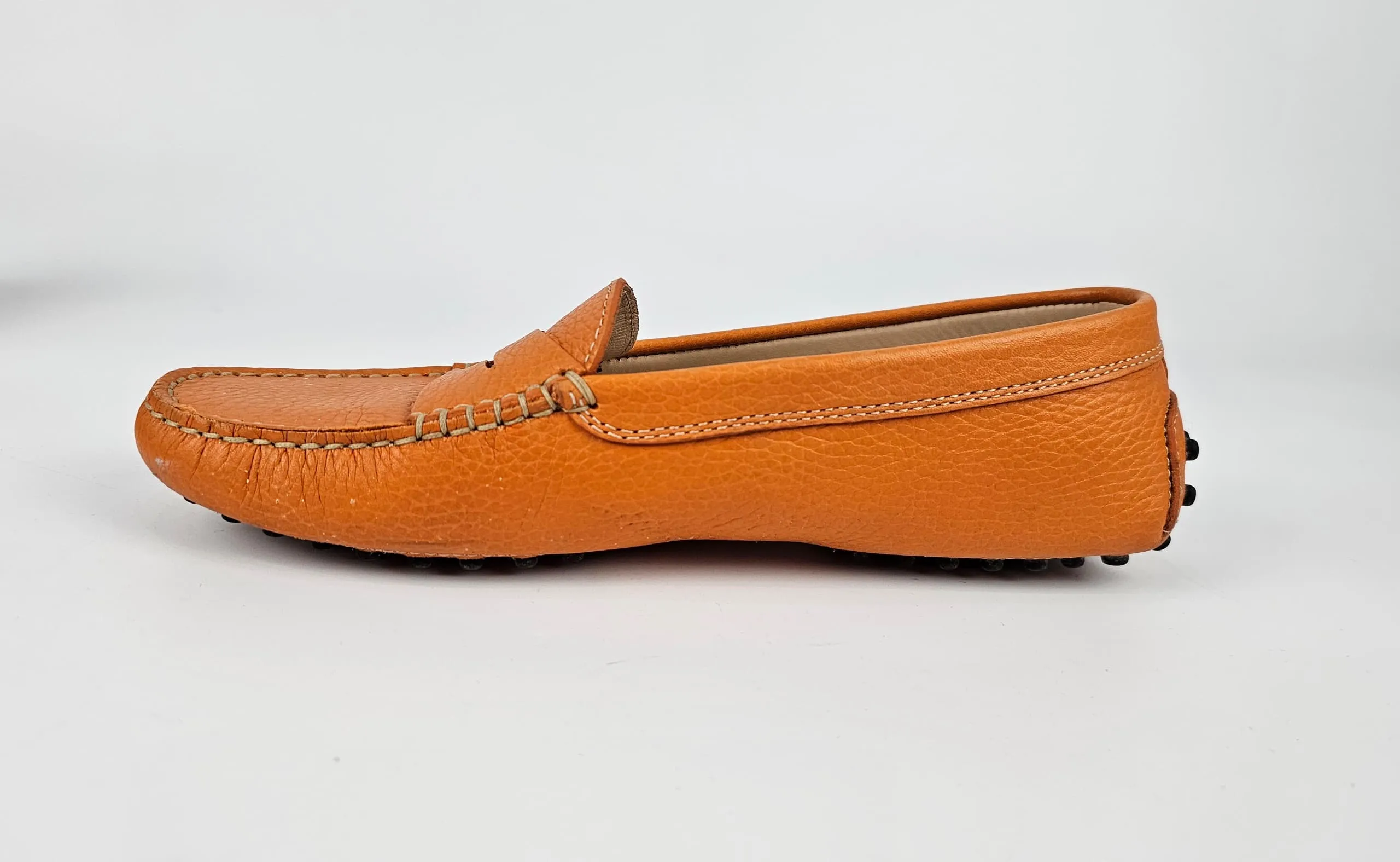 Women's Gommino Driving Shoes in Orange Nubuck