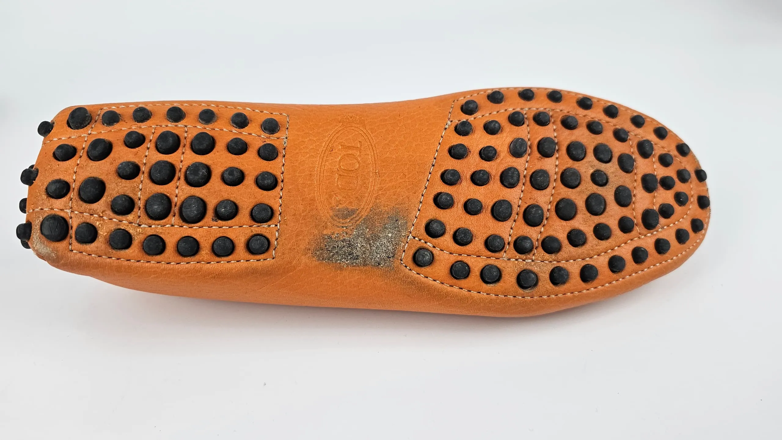 Women's Gommino Driving Shoes in Orange Nubuck