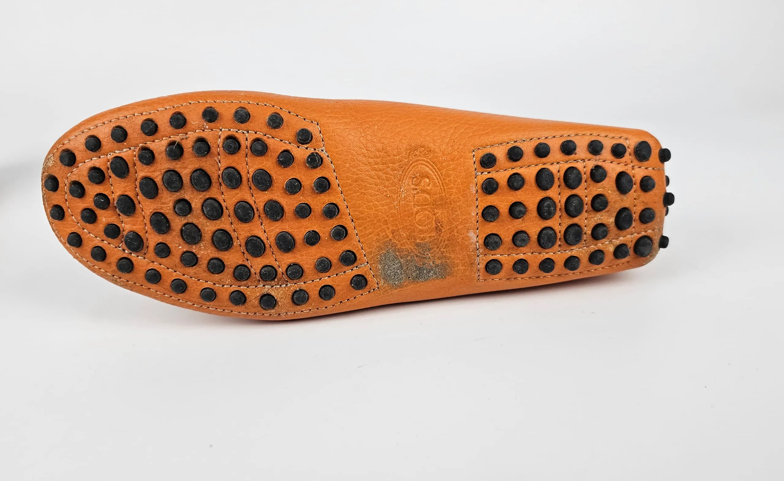 Women's Gommino Driving Shoes in Orange Nubuck