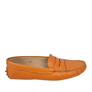 Women's Gommino Driving Shoes in Orange Nubuck